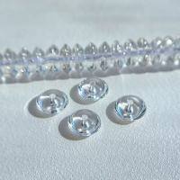 wholesale Metal material flying saucer beads scattered beads spacer beads spacers multi-gem five-element bracelet necklace accessory beads DIY with natural crystal single bead white crystal-UFO beads about 8 mm (3 pieces)