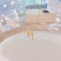 wholesale S925 Sterling Silver Four-Pointed Star Meteor Necklace, Fashion Minimalist Light Luxury Niche Pendant, Internet Celebrity Same Style-0-3