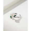 wholesale 925 Sterling Silver Bamboo Knot Pearl Ring for Women, Elegant and Sophisticated Open Adjustable Statement Finger Ring, Unique Minimalist Design Pinky or Index Finger Ring-0-1