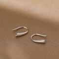 wholesale 999 Silver Exquisitely Small and Minimalist Versatile Niche Design Minimalist Style Waterdrop Ear Hook M06018-0-2