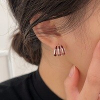 wholesale S925 Metal Geometric Drip Drop Earrings for Women, New Design Ins Light Luxury Ear Studs-Sterling silver