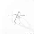 wholesale Metal: S925 Silver Cross Earrings for Women, Gothic Style Ear Hooks, Halloween Jewelry Gift-0-8