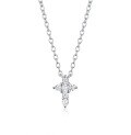wholesale Sterling Silver S925 Women's Versatile Diamond-Studded Cross Pendant Choker Necklace, Cross-Border Hot-Selling Niche Design High-End Feel-0-5