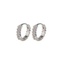 wholesale S925 Sterling Silver Diamond-Studded Earrings for Women, Hoop Earrings with a Luxurious and Advanced Feel, Minimalist Circle Earrings, Niche Design, Elegant Hoop Ear Closures-0-4