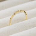 wholesale S925 silver plated with 14K white gold, Japanese retro light luxury style cubic zirconia ring-0-3