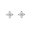 wholesale 925 Sterling Silver Forest-style Minimalist Diamond-inlaid Four-leaf Clover Mini Stud Earrings Sweet and Elegant Earrings M05024-0-4