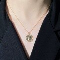 wholesale Vintage European Queen Coin Necklace for Women, Double-Sided Baroque Pendant, Luxury Portrait Round Pendant Design with Metal Material-0-0