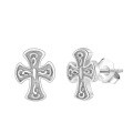 wholesale 925 silver new cross earrings for women, lightweight luxury, niche, high-end, stylish, versatile S92 earrings-0-5