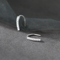 wholesale S925 Sterling Silver Korean Style Fashion Minimalist Row of Diamonds Ear Hook Design Earrings for Women M05190-0-0