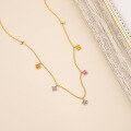wholesale S925 Sterling Silver Colorful Inlaid Zircon Necklace For Women-0-3