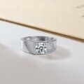 wholesale 925 Sterling Silver 1ct Moissanite Chinese Style Men's Minimalist Fashion Ring TikTok Live Cross-Border Direct Sales from Manufacturer-0-2