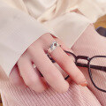wholesale S925 Sterling Silver Geometric Irregular Ring, Minimalist Ins Style Korean Version Simple Niche Design Index Finger Ring-0-3