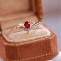 wholesale S925 Sterling Silver with 18K Gold Plated, Red Deer-Inspired Ins Style Crown Design Ring, Exquisitely Crafted for a Luxurious, Romantic, and Fashionable Appeal-0-0