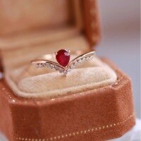 wholesale S925 Sterling Silver with 18K Gold Plated, Red Deer-Inspired Ins Style Crown Design Ring, Exquisitely Crafted for a Luxurious, Romantic, and Fashionable Appeal-BZ0269-Rose Gold Size 6
