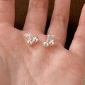 wholesale S925 Sterling Silver Simple and Stylish Cherry Stud Earrings, Minimalist and Fresh, Exquisite Earrings Trendy-0-5