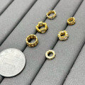 wholesale Gold-plated silver running ring clasp DIY jewelry accessories with micro-set zirconia barrel beads for necklaces and bracelets crafting materials-0-2