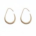 wholesale Metal minimalist oval hoop earrings vintage Hong Kong style ear accessories for women-0-4