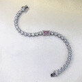 wholesale Sterling Silver 6*8mm Icy Cut Pink Diamond Bracelet, Simple, Stylish, and Trendy, Hot Seller in Europe and America for by Zhuozhifan-0-2