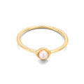 wholesale 925 Sterling Silver Japanese-style Light Luxury Jewelry, Simple and Versatile Spring Natural Pearl Marshmallow Ring for Women, New Style-0-4