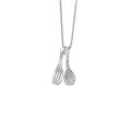wholesale S925 Sterling Silver Spoon and Fork Necklace for Women, Korean Style Creative and Unique Small Design with Full Zircon Collarbone Chain Gift for Best Friends-0-4