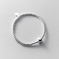 wholesale S925 Silver Round Bead Pearl Bracelet Summer String Bead Elastic Rope Women's Bracelet S4687-0-0