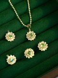 wholesale S925 sterling silver full-body daisy set necklace pendant, minimalist and stylish collarbone chain, versatile-0-5