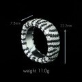 wholesale 925 Silver Gold Plated Ring with High Carbon Diamond Zebra Pattern, Yang Zi Same Style Exquisite Fashion Versatile Jewelry Women's Ring-0-2
