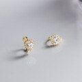 wholesale S925 Sterling Silver Fresh and Sweet Ins Style Small and Exquisite Design Delicate Full Diamond Heart-shaped Ear Clasp M06214-0-3
