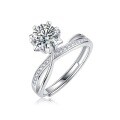 925 Silver Moissanite Snowflake Crown Ring Wholesale-0-3