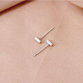 wholesale 925 Sterling Silver Small Cylinder Stud Earrings For Sleeping, Minimalist Ear Bone Piercing Jewelry For Healing Ear Piercings-0-2