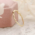 wholesale 9K gold Japanese-style same model spring new release, niche versatile irregular curve plain gold ring-0-3