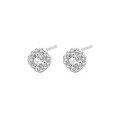 wholesale 925 Sterling Silver Geometric Micro-inlaid Zircon Earrings For Women,ins。-0-4