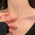 wholesale S925 Sterling Silver Hit 3D H Letter Necklace, Ins Niche Design High-End Sense Luxury Collarbone Chain-0-2