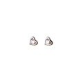 wholesale S925 silver women's small and simple heart earring with single diamond, heart-shaped elegant jewelry M01588-0-4