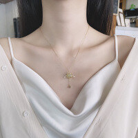 wholesale S925 Sterling Silver Chaocheng Zodiac Hetian Jade Small Flying Dragon Necklace, Artistic National Trend Chinese Style Internet-Famous Collarbone Chain-539LD/approximately 3.8g 925 silver