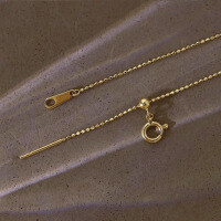 wholesale S925 Sterling Silver Red Elk Whole Body Piercing Needle Minimalist Pendant Daily Commute Necklace Versatile Women's-BX0091-Gold 925 Silver