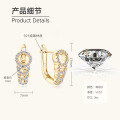 Sterling Silver Exaggerated European Cross-border Earrings with Moissanite Stars [Clearance Free Shipping]-0-12