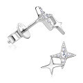 Sterling Silver Square Moissanite Stud Earrings for Women-0-27