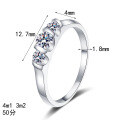 S925 Sterling Silver Full Moissanite Wave Design Women's Ring-0-3