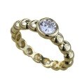 wholesale 925 Silver Plated with 18K Gold, 5mm High-Carbon Diamond, Ins-Style Beaded Stack Ring, Fashion Jewelry-0-4