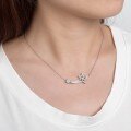 Metal Alloy Classic Comet Full Moissanite 05ct Women's Star Necklace-0-3