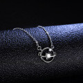 S925 Silver Moissanite Planet Pendant Necklace for Women-0-2