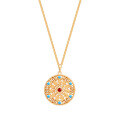 Sterling Silver Eight Treasures Compass Necklace, Ancient Craftsmanship, Moissanite, New Chinese Style-0-3