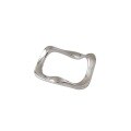 wholesale S925 Sterling Silver JF264 Korean Version Student Ring, Ins Simple and Versatile Irregular Wave Pattern Closed Ring for Women-0-4