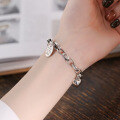 wholesale S925 Sterling Silver Ins Retro Oval Charm Initial Letter Bracelet, Small Niche Design, Luxurious and Exquisite Women's Accessory-0-3