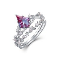 wholesale S925 Sterling Silver Gold-Plated Custom Wholesale Alexandrite Ring for Women in Fashionable Cross-Border European and American Styles-RG018420>US8#