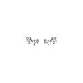 wholesale S925 Silver Forest-style Small Star Earrings for Women, Minimalist Diamond-Studded Five-Pointed Star Summer Jewelry G9436-0-4