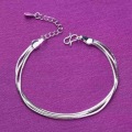 wholesale S925 Silver Multi-layer Snake Chain Bracelet for Women, Japanese and Korean Style Fashion Minimalist Jewelry, Unique Design Accessories-0-1