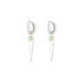 wholesale S925 Sterling Silver Geometric Triangle Opal Ear Clips,ins-0-1