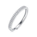 wholesale S925 Silver Moissanite Light-Chasing Women's Ring Stackable Ring In Stock Factory Direct Shipping-0-5
